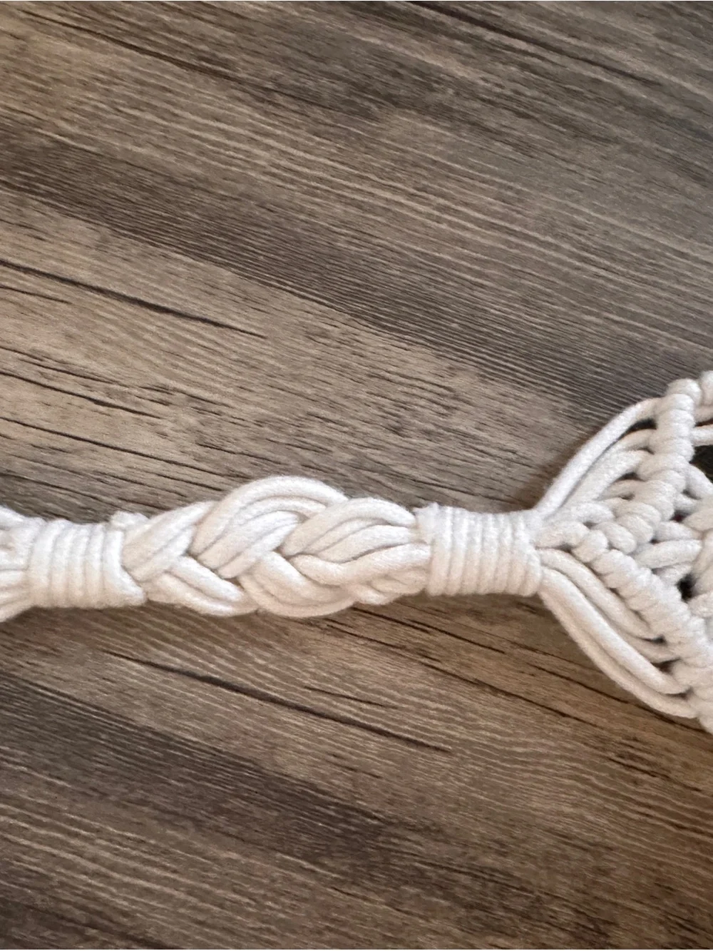 Boho‎ Macramé Belt in White